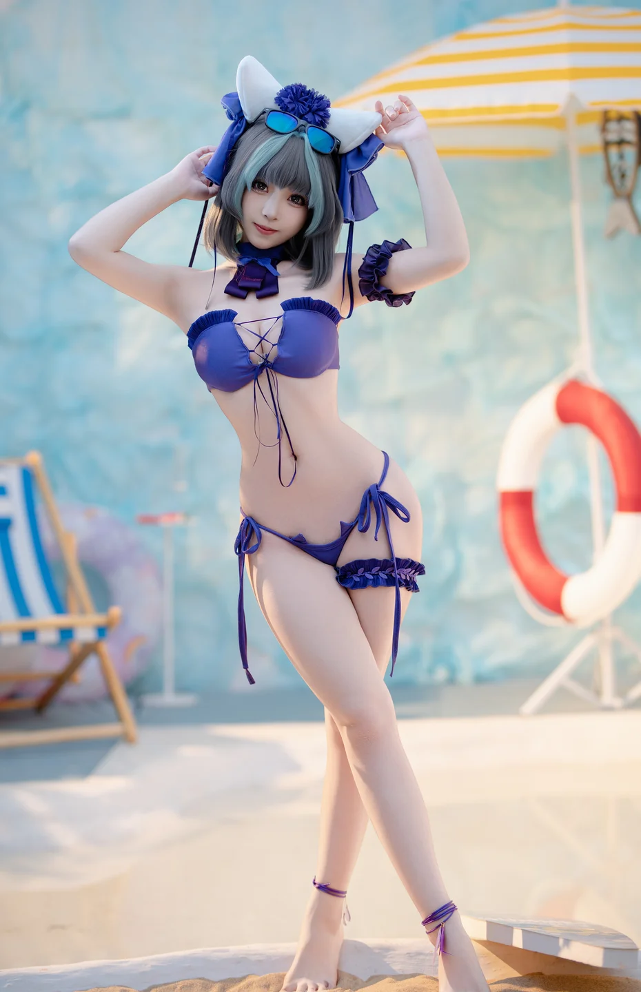 Bangni邦尼 - No.034 碧蓝航线 柴郡 泳装 [86P-855MB] tg@simisebaisi 【丝足阁】051.webp